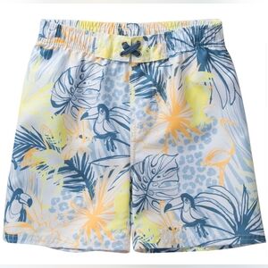 Rugged Butts Birds Of Paradise Tropical Print Swim Trunk Shorts Size: 3-6m NWT